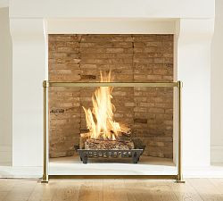 Everson Fireplace Glass Screen | Pottery Barn (US)