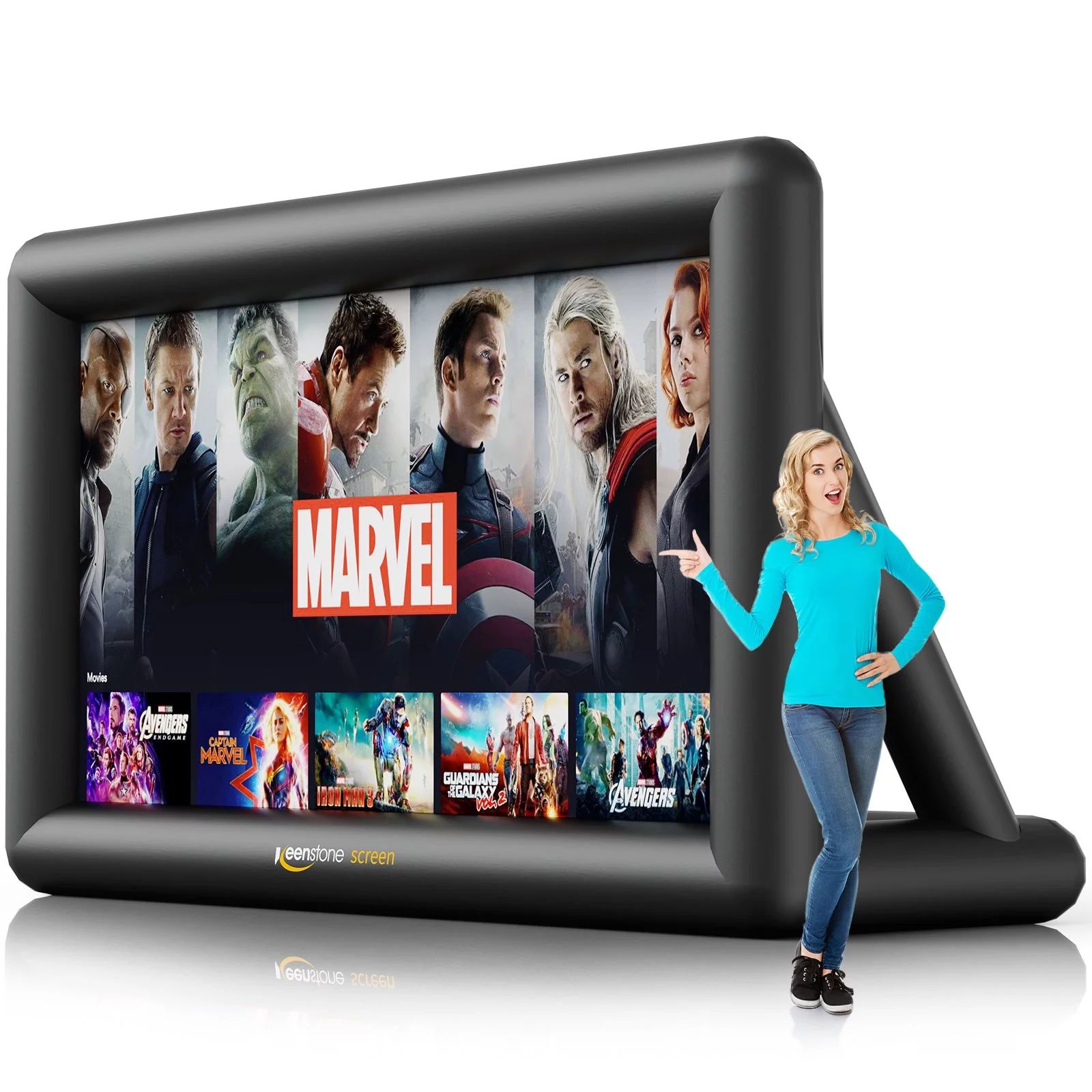 Outdoor Inflatable Projector Screen, Keenstone 16ft Movie Screen with Blower and Portable Bag | Walmart (US)