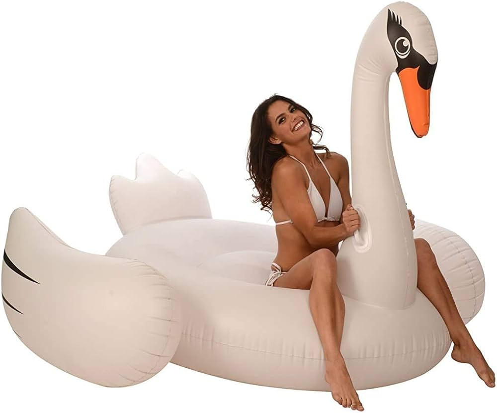 One Giant Swan Inflatable Pool Float I 78 x 55 Inflatable Kiddie Pool for Kids, Adults and Toddle... | Amazon (US)
