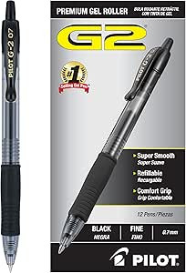 PILOT G2 Premium Refillable & Retractable Rolling Ball Gel Pens, Fine Point, Black Ink, 12 Count ... | Amazon (US)