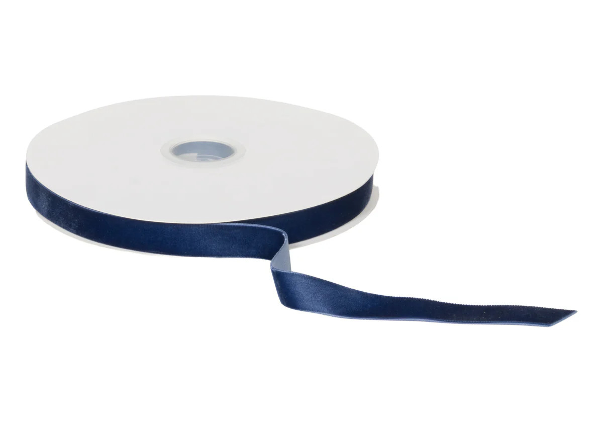 NAVY VELVET RIBBON | .75" | Alice Lane Home Collection