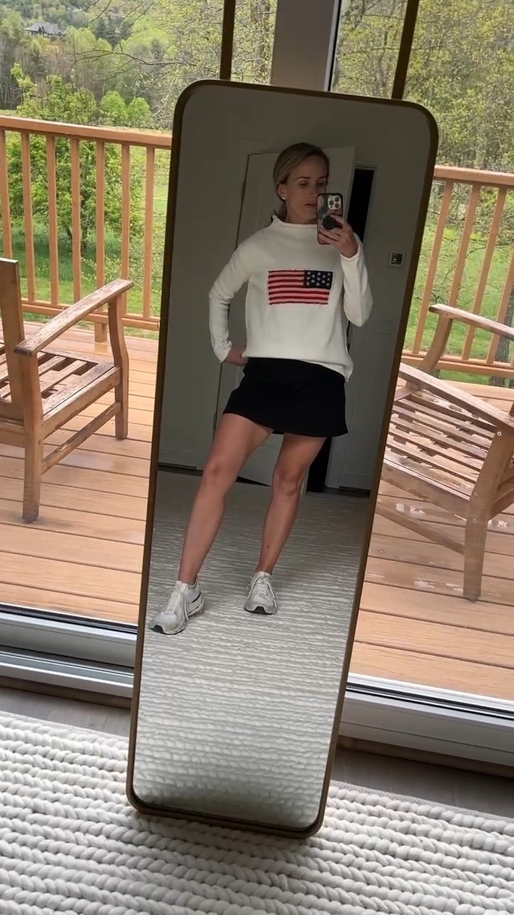 Wearing a size extra small in this Amazon tennis dress, and my American flag sweater is by Tuckernuck, and I’m wearing an extra small.

#LTKfit#LTKSeasonal#LTKFind#LTKFind#LTKfit#LTKSeasonal