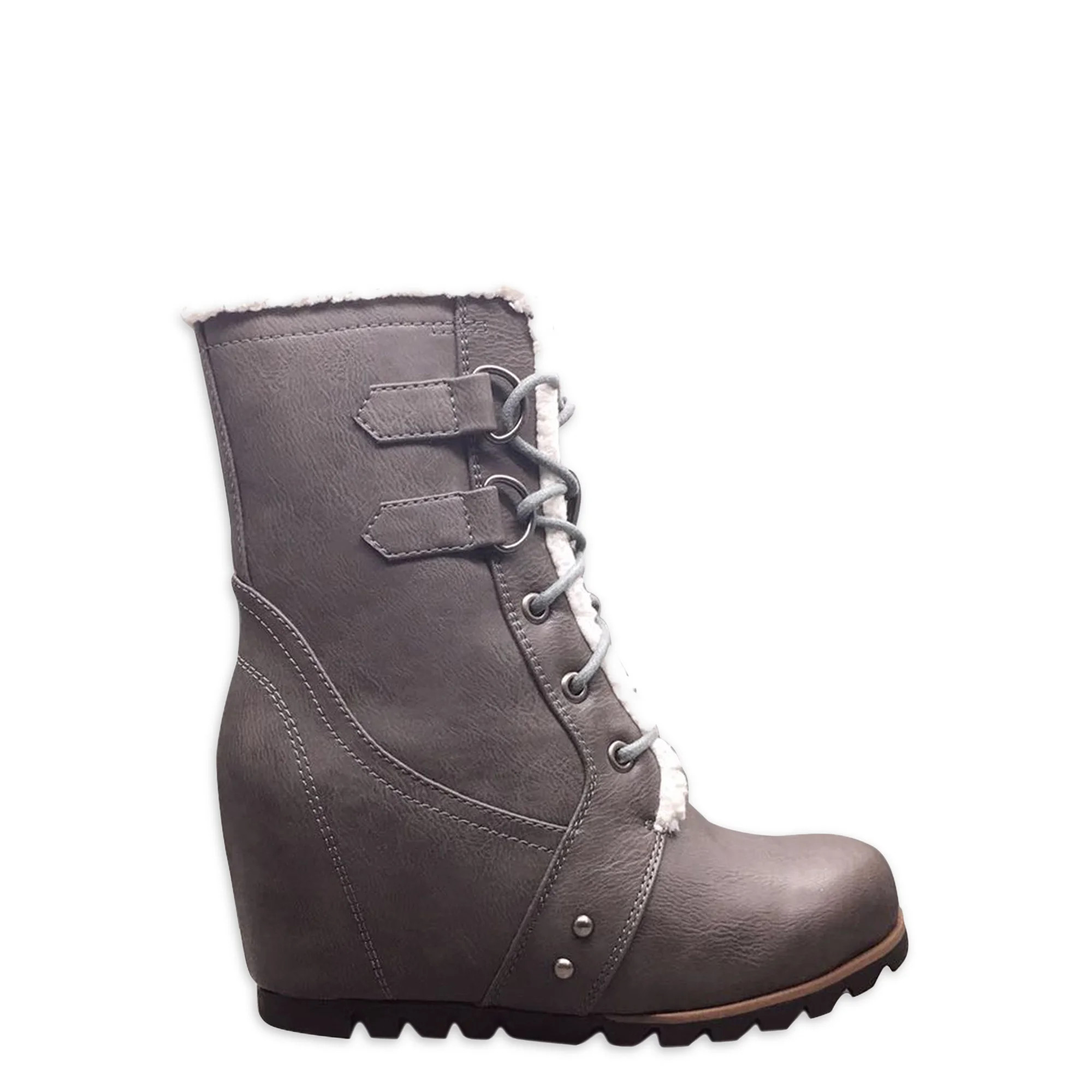 Time and Tru Winter Wedge Boot (Women's) | Walmart (US)