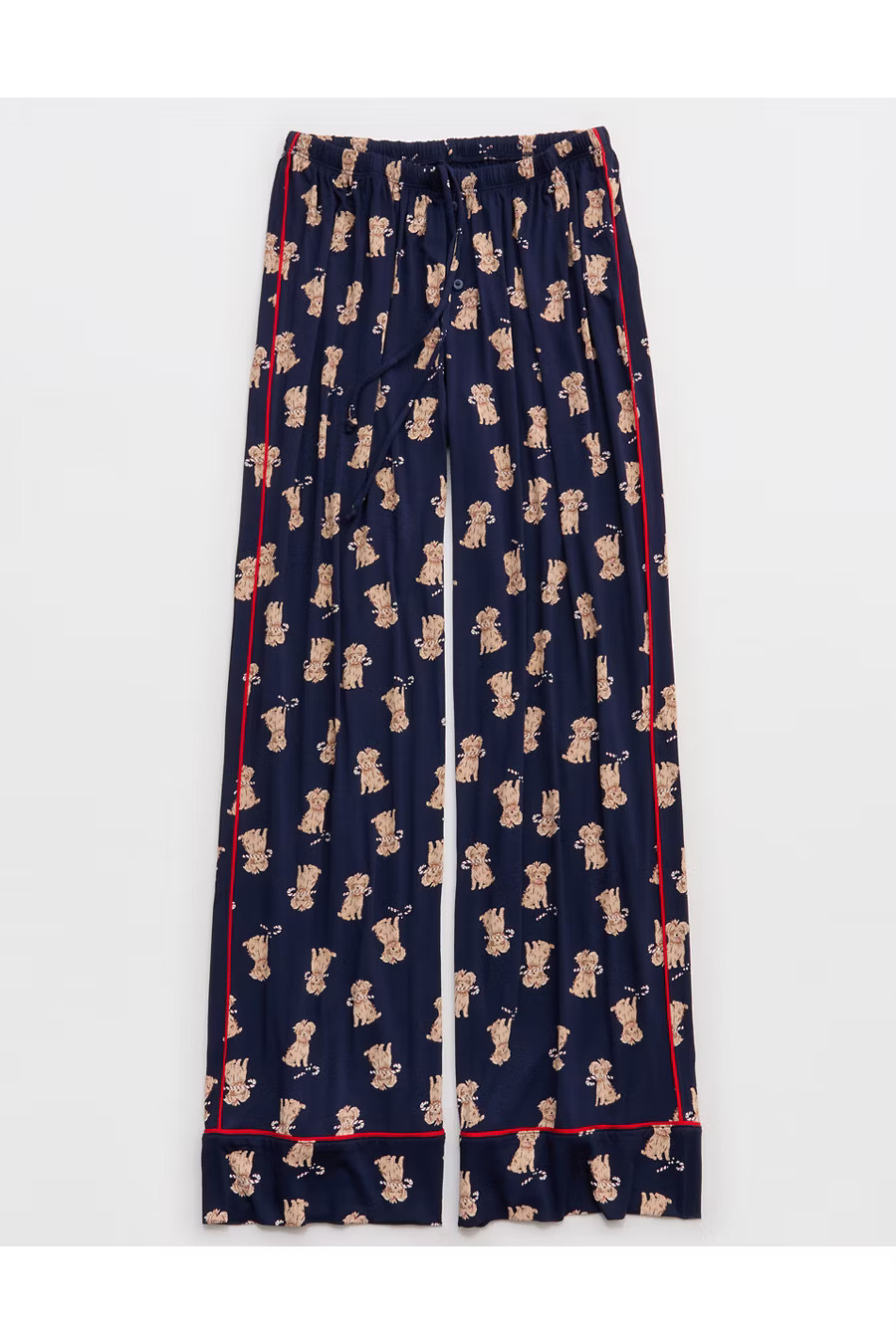 Aerie Real Soft Piping PJ Pant Women's Rich Navy M | Aerie