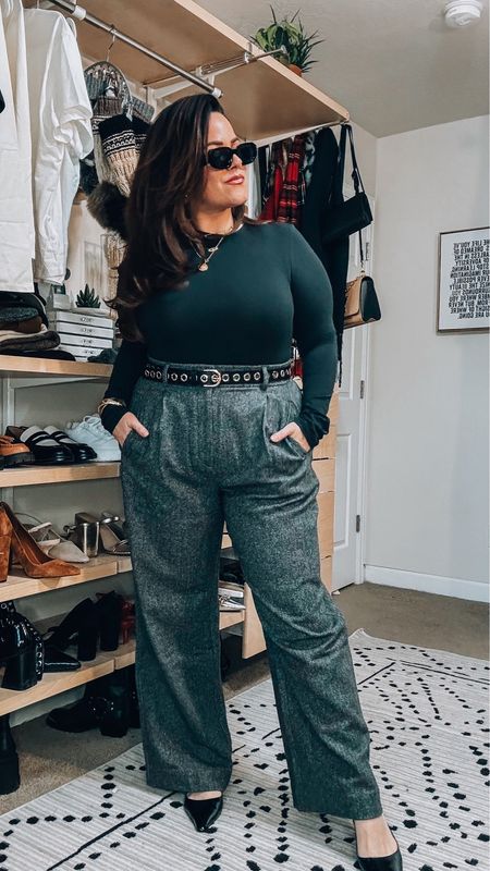 Midsize work outfit 
Wearing a large in this black comfy top, 
38dd in this tshirt bra 
Sized up to a 16 in these wool trousers (no stretch) 
The most comfy slingback kitten heels tts 
Necklace stack code: TARYNTRULY


#LTKmidsize #LTKworkwear #LTKstyletip