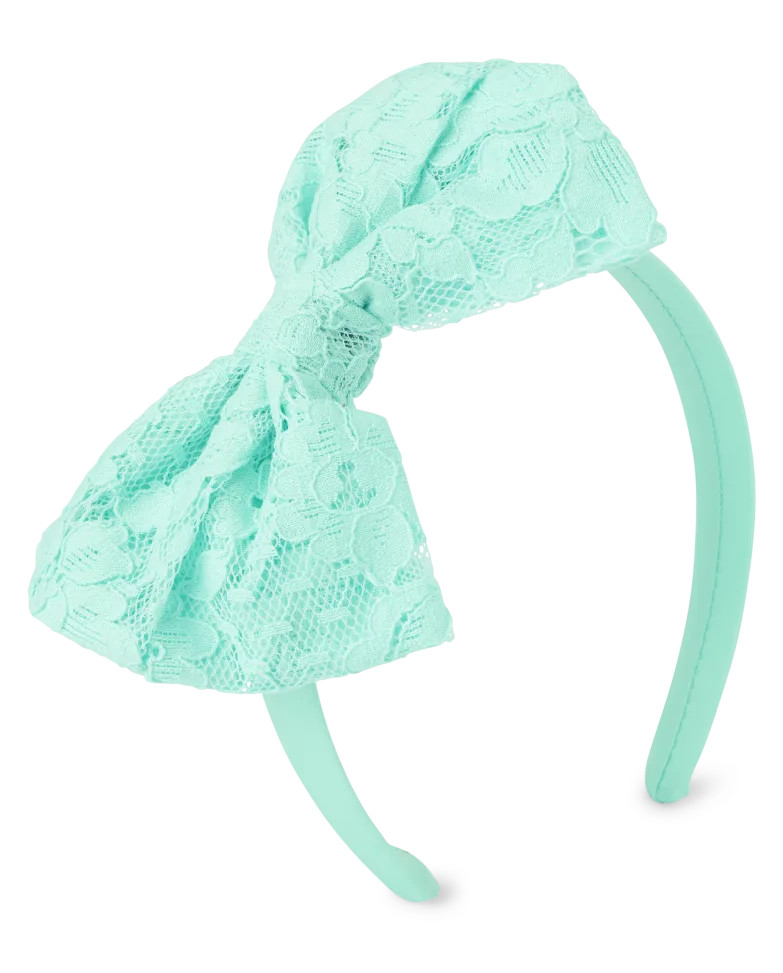 Girls Lace Bow Headband - mellow aqua | The Children's Place