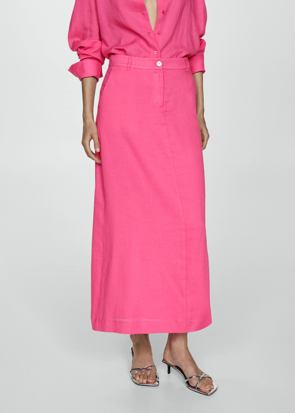 Long lyocell skirt - Women | MANGO USA | Mango (US/MX/AU)