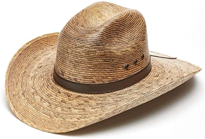 Big Wide Brim Natural Palm Leaf Straw Cuban Gaucho Fedora UPF Sun Hat Flex Fit | Amazon (US)