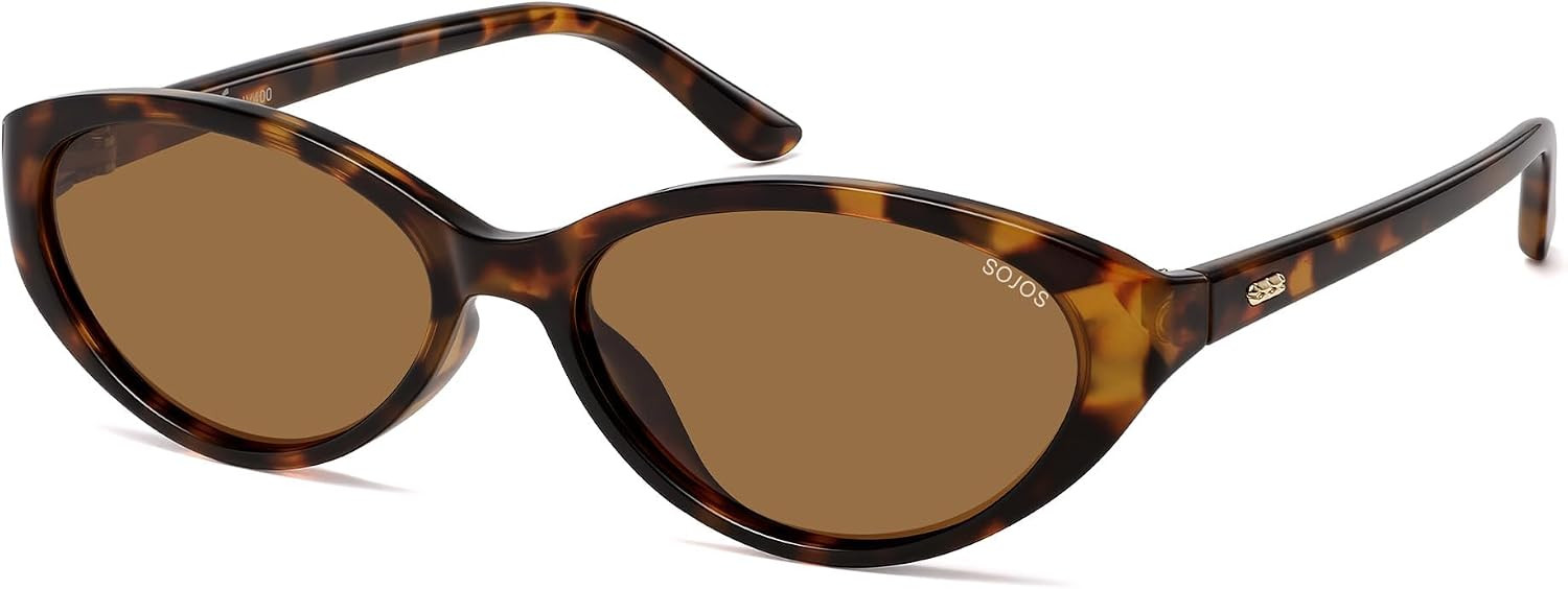 SOJOS Retro Oval Polarized Sunglasses Womens UV Cat Eye 90s Shades SJ2748 | Amazon (US)