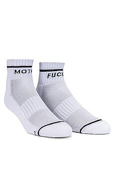 MOTHER Baby Steps Ankle Socks in White & Black from Revolve.com | Revolve Clothing (Global)