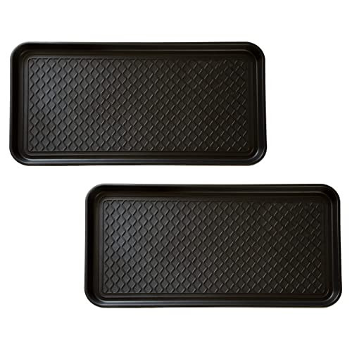 All-Weather Indoor and Outdoor Mat and Boot Tray 2 Pack (Black) by Stalwart | Amazon (US)
