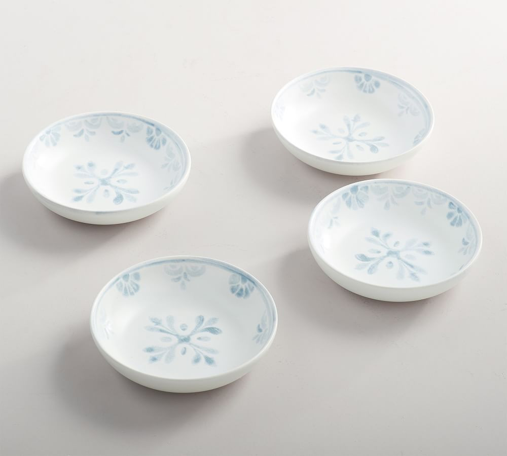 Chambray Tile Stoneware Dip Bowls, Set of 4 | Pottery Barn (US)