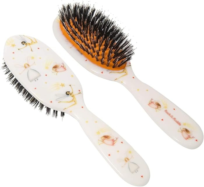 Rock & Ruddle Natural Mixed Boar Bristle Hair Brush for Women and Kids (Small/Travel Size, 17.5cm... | Amazon (US)