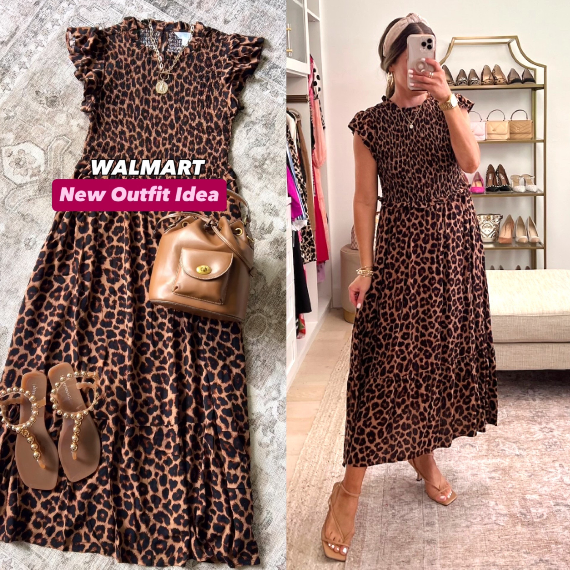 Scroll to shop! Viral leopard dress back in stock and also in floral! Follow us for more!
