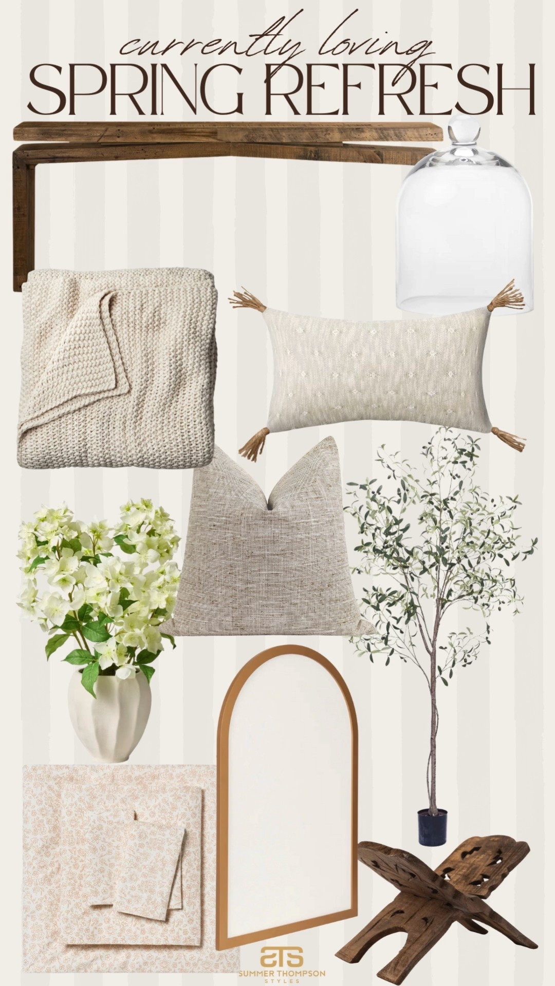 Let me help refresh your home for spring! 

Throw pillows throw blanket faux plant faux stems cork board console table cloche sheets trending neutral 

#LTKHome #LTKSeasonal