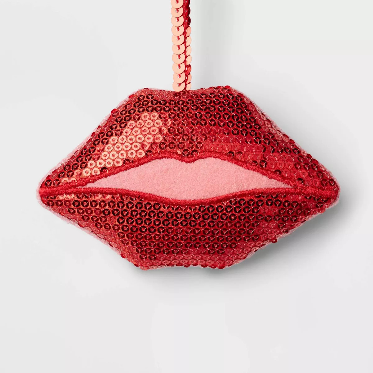 Sequined Fabric Lips Christmas Tree Ornament Red - Wondershop™ | Target