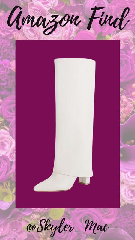 Designer dupe knee boots under $70. Come in white and black. Wide calf friendly !!! Amazon 

#LTKstyletip #LTKshoecrush #LTKfindsunder100