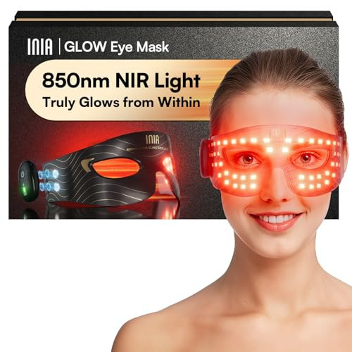 INIA Red Light Therapy Eye Mask for Under Eye Treatment & Rejuvenation - Skincare Device for Dark Circles, Wrinkles, Forehead Lines, Crow's Feet | Amazon (US)