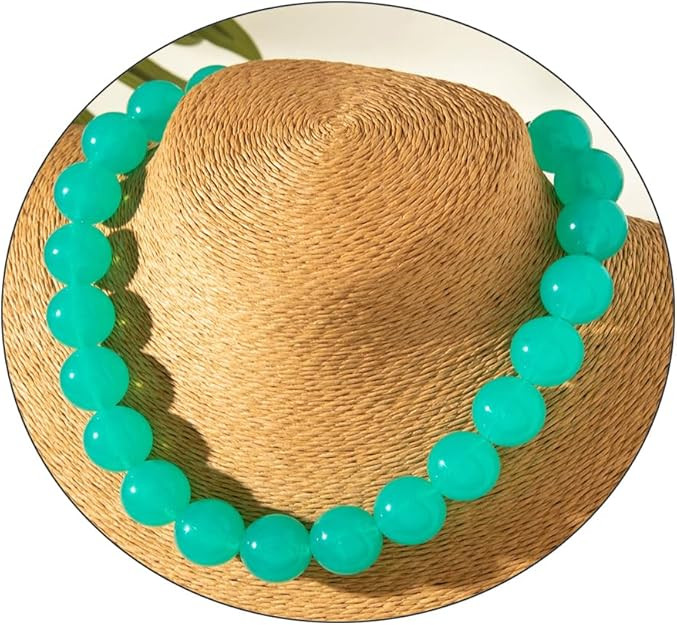 Colorful Chunky Beaded Necklace for Women Acrylic Bead Choker Necklaces Fashion Large Round Beads... | Amazon (US)