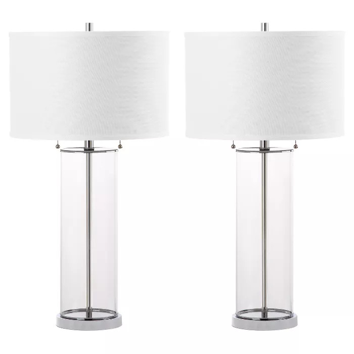 (Set of 2) 31" Velma Table Lamp Clear (Includes CFL Light Bulb) - Safavieh | Target