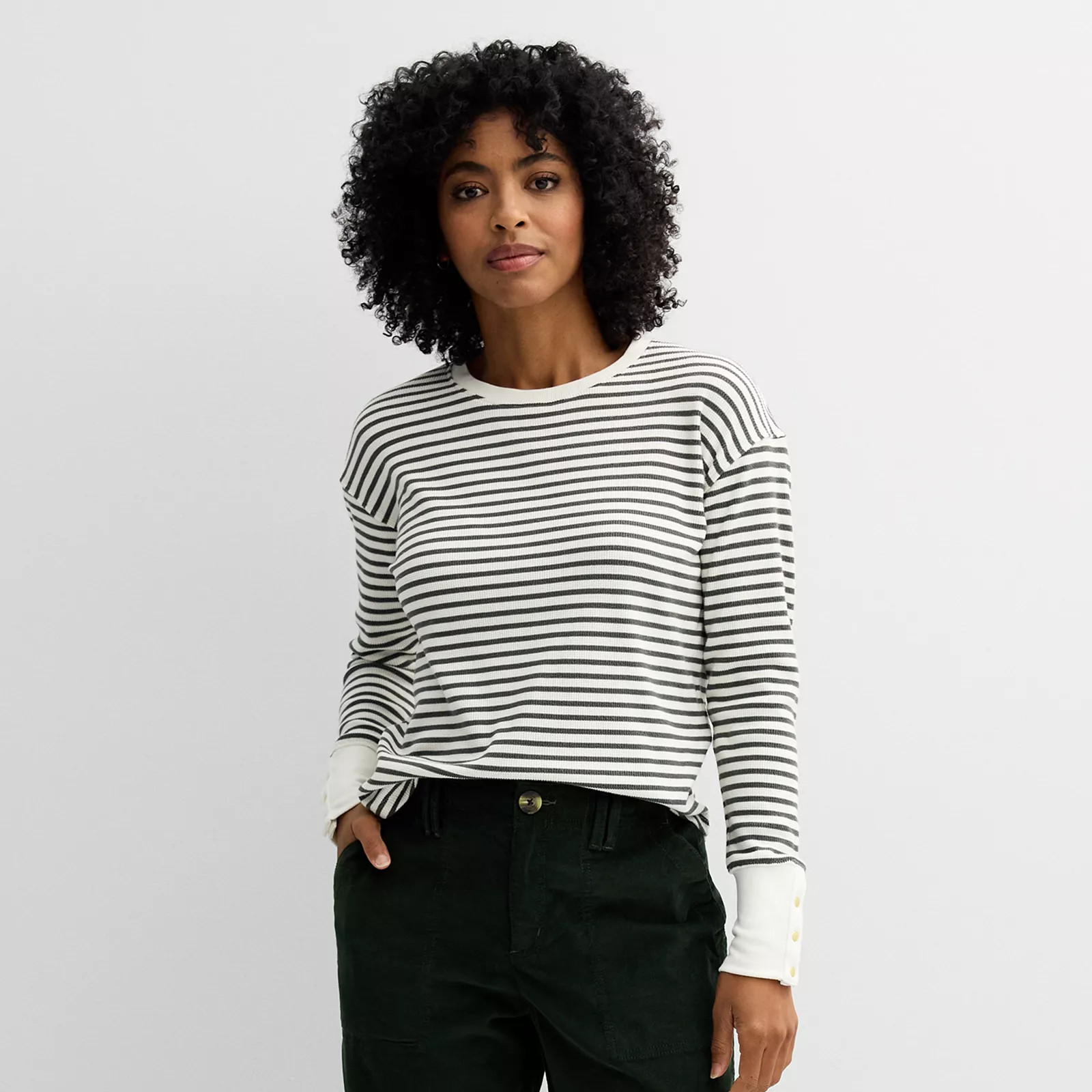 Women's Sonoma Goods For Life® Cozy Waffle Pullover Top | Kohl's