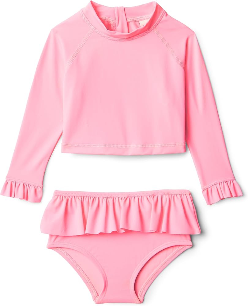 Amazon Essentials x Sofia Grainge Toddler and Baby Girls' 2-Piece Long Sleeve Rashguard Set | Amazon (US)