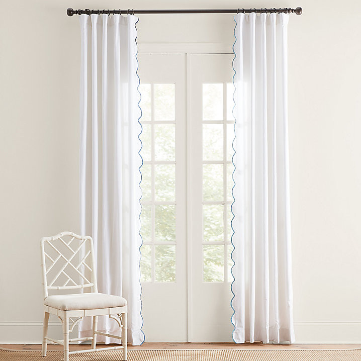 Emma Scalloped Drapery Panels - Set of 2 | Ballard Designs, Inc.