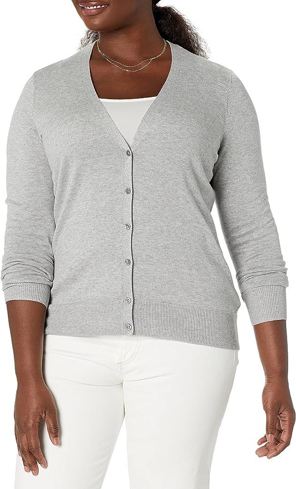Amazon Essentials Women's Lightweight V-Neck Cardigan Sweater (Available in Plus Size) | Amazon (US)