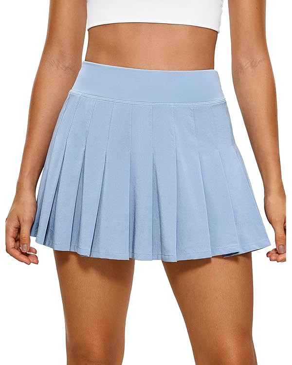 CRZ YOGA Cute Pleated Skirts for Women High Waisted Tennis Golf Skorts with Pockets Casual Athlet... | Amazon (US)