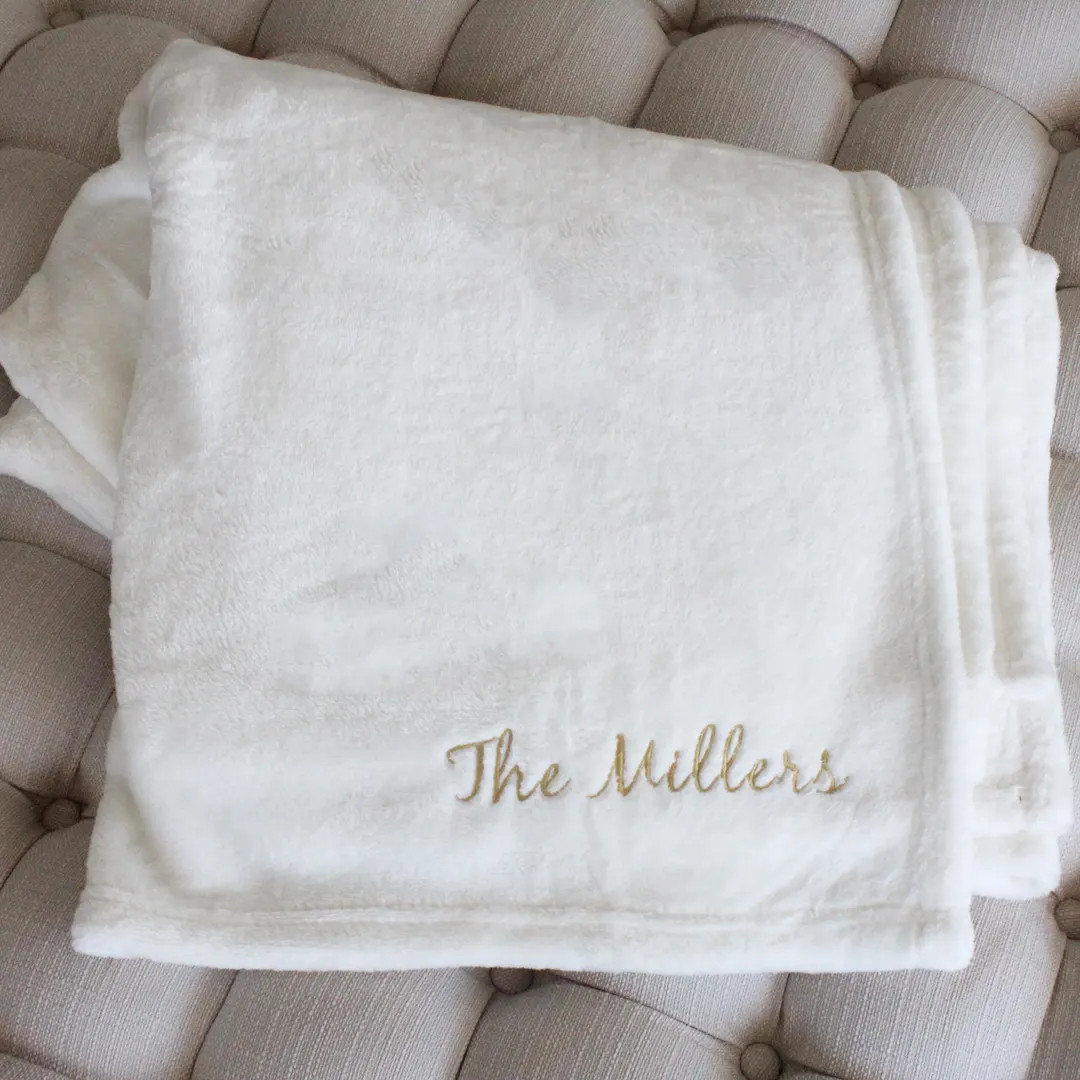 Personalized Fleece Throw Blanket: Monogrammed Name Gift, Couples Gift, Custom Stadium Blanket, T... | Etsy (US)