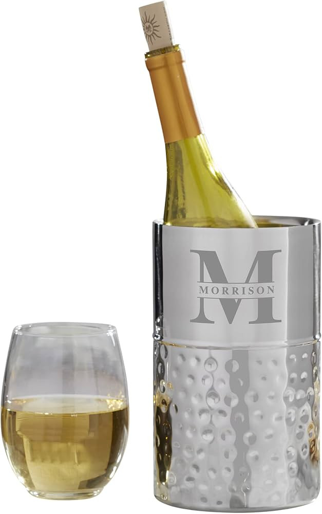 Personalization Universe Lavish Last Name Personalized Wine Chiller - Custom Engraved, Double-Wal... | Amazon (US)