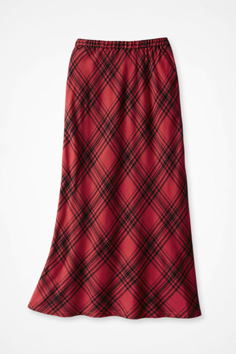 Plaid Alpine Retreat Woven Skirt | Coldwater Creek