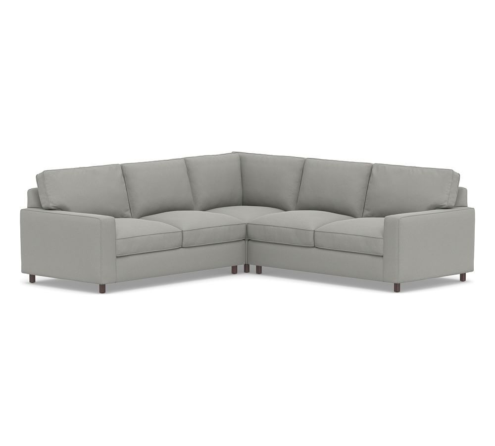 PB Comfort Square Arm Upholstered 3-Piece L-Sectional | Pottery Barn (US)