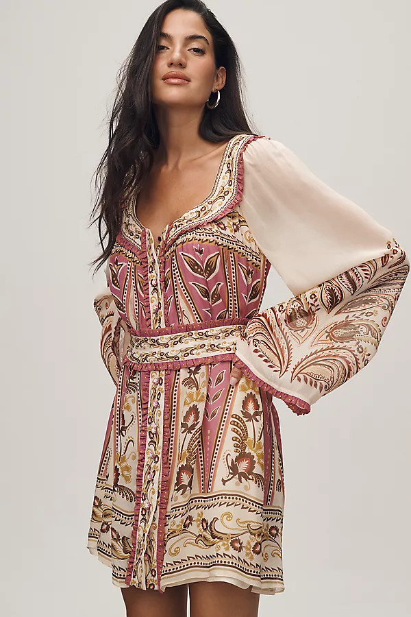 Farm Rio Ainika Smocked Mini Dress | Anthropologie (US)