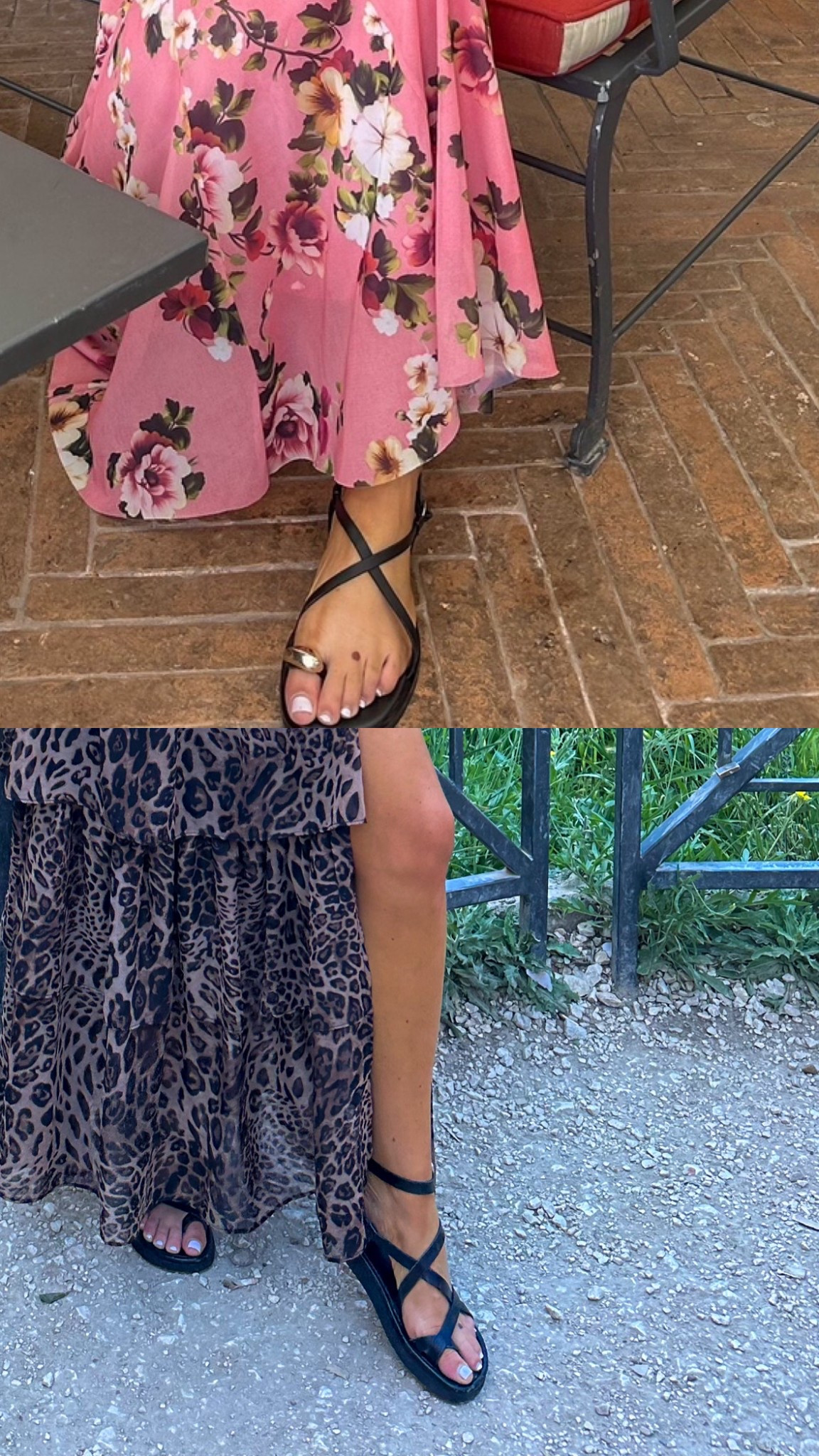 2 pairs of sandals I have worn to do thousands of steps around Rome pain free! 