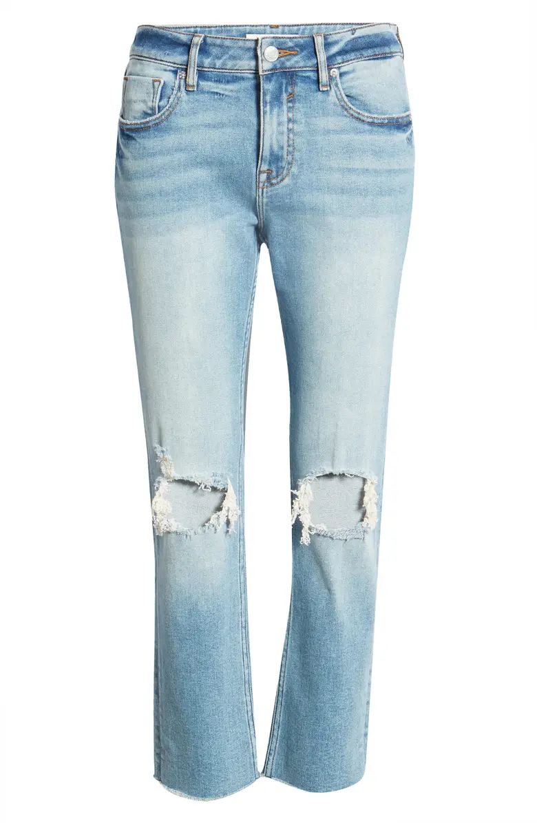 Stevie Ripped Crop Straight Leg Jeans | Nordstrom