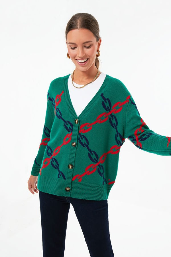 Diagonal Chains Papi Cardigan | Tuckernuck (US)