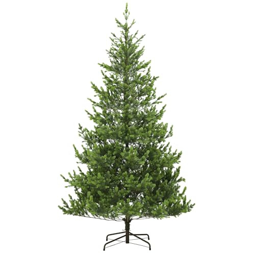 HOMCOM 9ft Artificial Christmas Tree, Sparse Realistic Cedar Tree with 4306 Tips, Easy Assembly, Hinged Xmas Tree for Home Office Holiday, Green | Amazon (US)