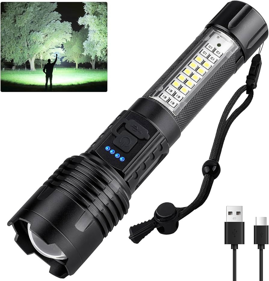 Flashlights High Lumens Rechargeable - 990000 Lumen Super Bright Flashlight with 7 Modes, IPX6 Wa... | Amazon (US)