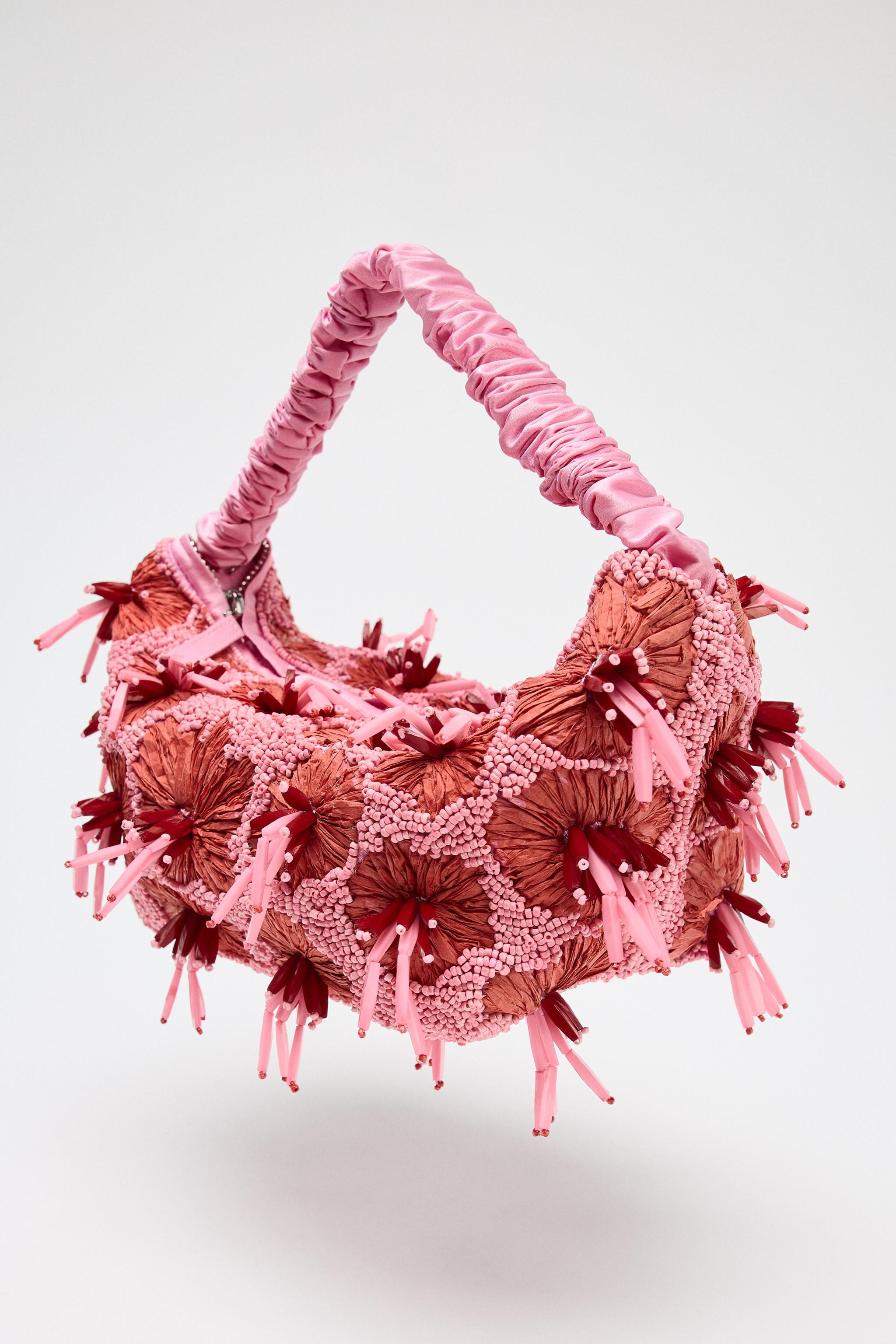 MINI BEADED BUCKET BAG | Zara UK