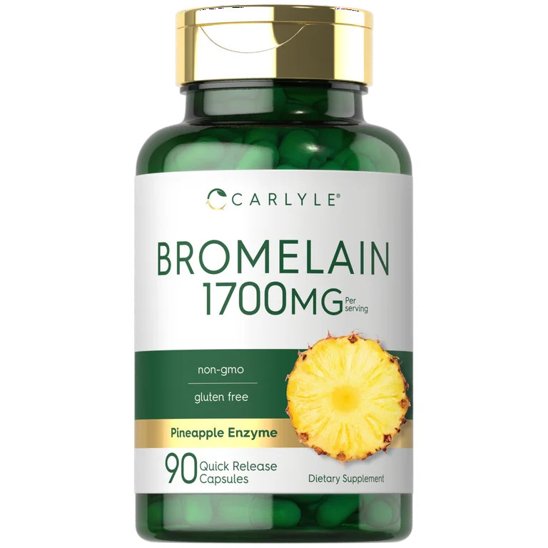 Bromelain 1700 mg | 90 Capsules | Pineapple Enzyme Supplement | by Carlyle | Walmart (US)