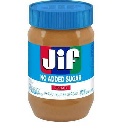 Jif No Added Sugar Creamy Peanut Butter Spread - 33.5oz | Target