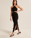 Click for more info about Knotted Halter Cutout Maxi Dress