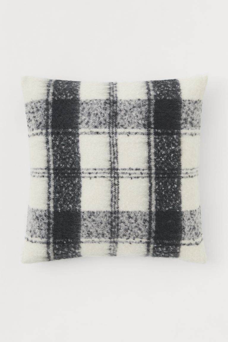 Plaid Wool-blend Cushion Cover | H&M (US + CA)