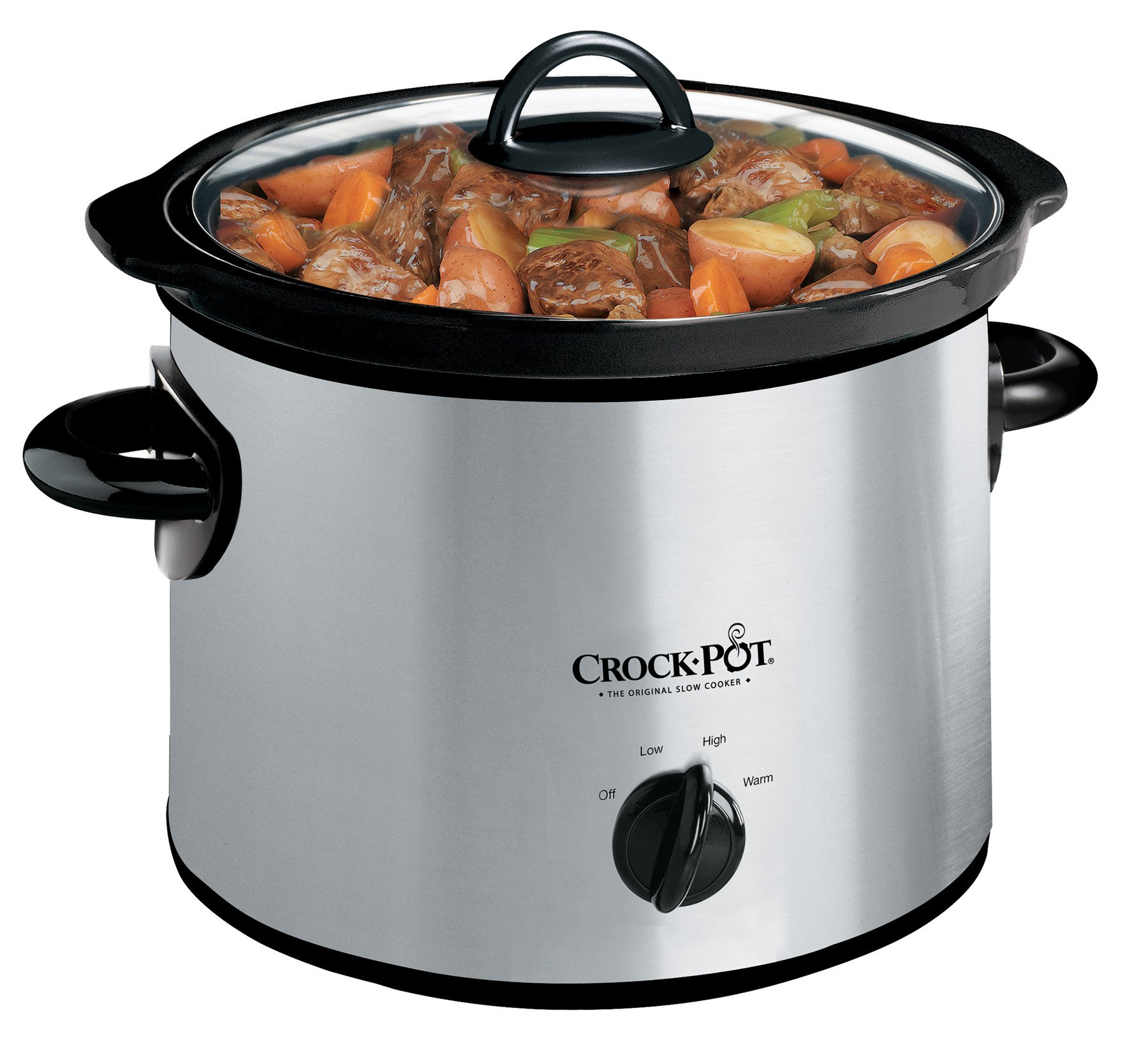 Crockpot Manual 3-Quart Slow Cooker Silver | Amazon (US)
