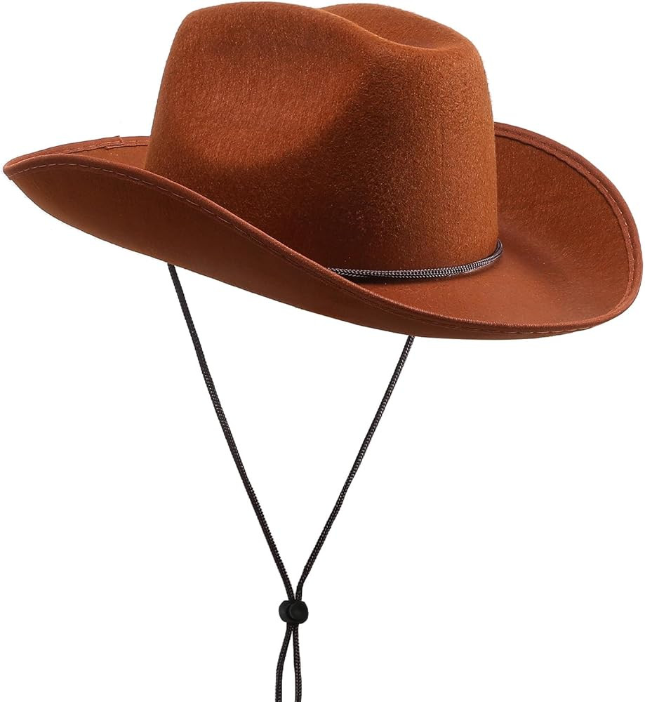COLLECT PRESENT Plain Felt Cowboy & Cowgirl Hat for Men, Women, and Teens | Western Studded Cowbo... | Amazon (US)