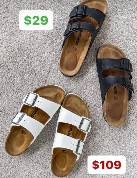 Save vs splurge! White Birkenstock sandals vs Amazon look alike sandals! 

White Birkenstocks // black Birkenstock sandals // Amazon shoes // double bucks sandals 

#LTKSeasonal #LTKStyleTip #LTKShoeCrush