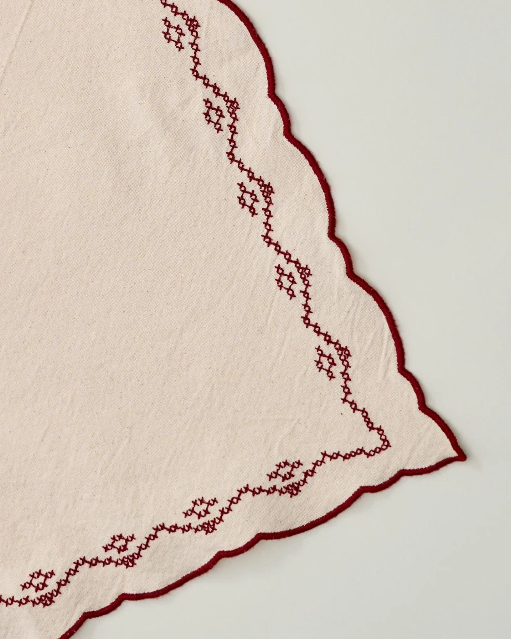 Embroidered Scallop Napkin Set of Four | Magnolia