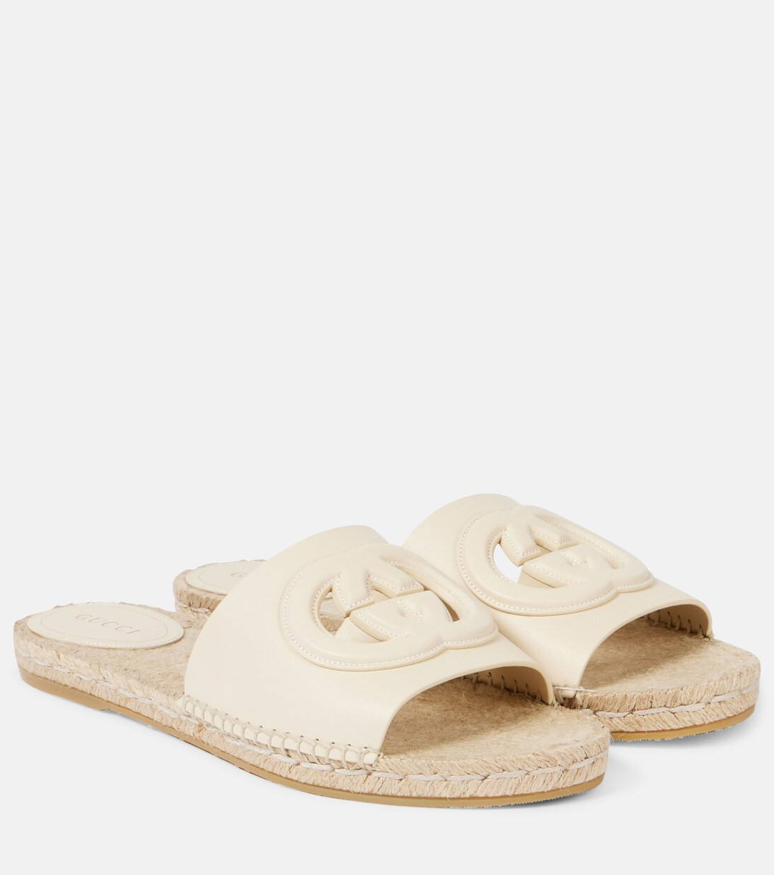 Gucci Cut leather espadrilles slides | Mytheresa (US/CA)
