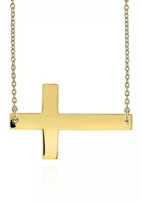 Belk & Co.
14k Yellow Gold Sideways Cross Necklace | Belk